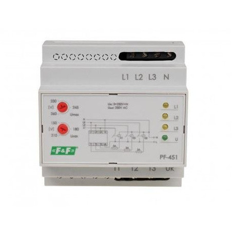 Releu Monitorizare Tensiune pentru Șină DIN IP20 PF-451 | Electronic-mag.ro | Componente Electronice