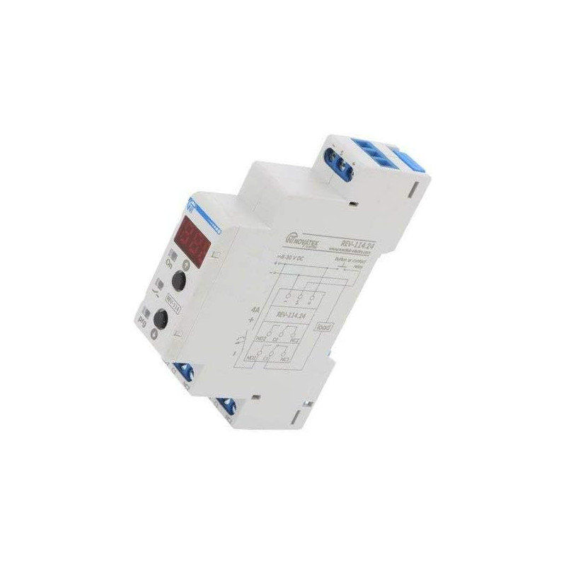 Timer 0,1s-10zile DPDT 24VDC pentru şină DIN IP20 | Electronic-mag.ro | Componente Electronice