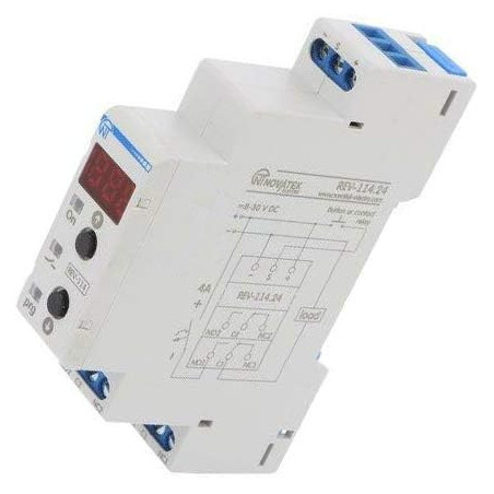 Timer 0,1s-10zile DPDT 24VDC pentru şină DIN IP20 | Electronic-mag.ro | Componente Electronice