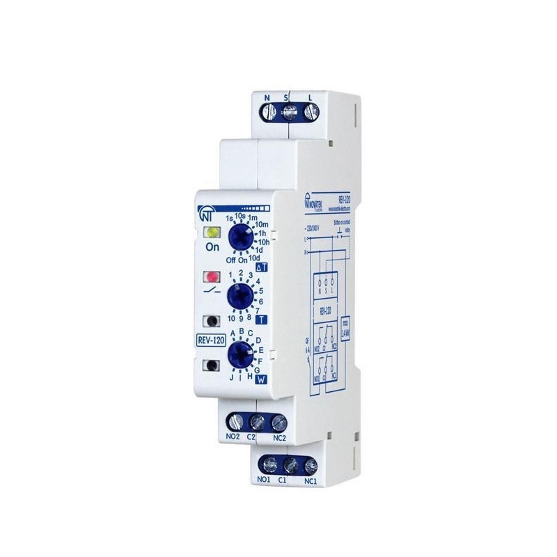 Timer Programabil 0.1s-10zile DPDT 250VAC/6A 230-240VAC | Electronic-mag.ro | Componente Electronice