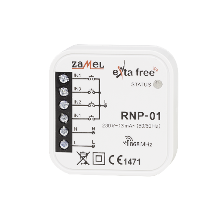 Emițător Fără Fir EXTA FREE Metalic 230VAC IP20 | Electronic-mag.ro | Componente Electronice