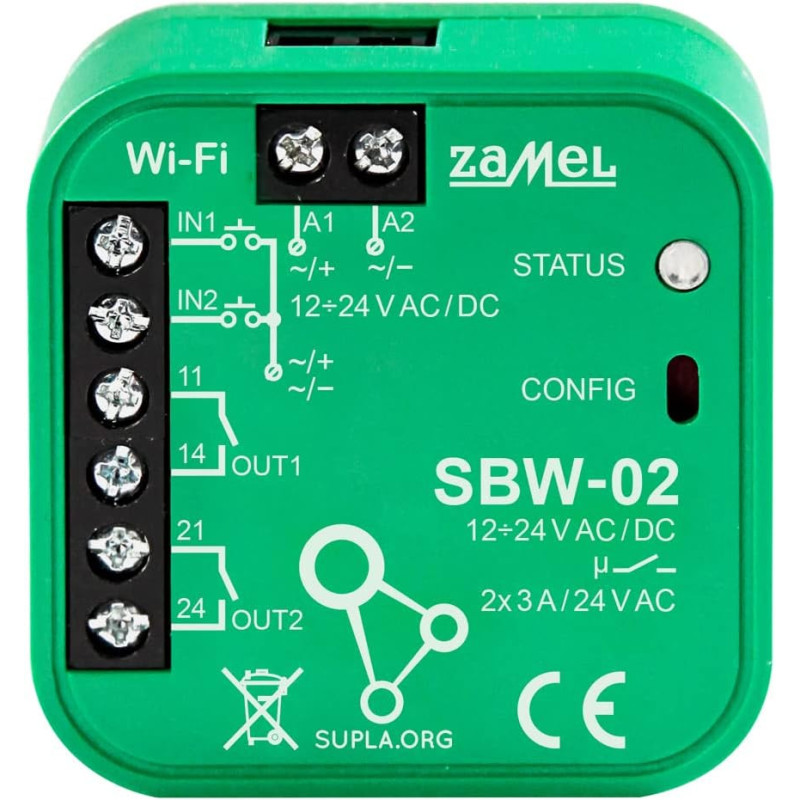 Controler Poartă SUPLA SBW-02 în Cutie Metalică 12-24V AC/DC | Electronic-mag.ro | Componente Electronice