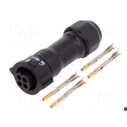 Conector circular mamă 4 pini X-Lok pe cablu | Electronic-mag.ro | Componente Electronice