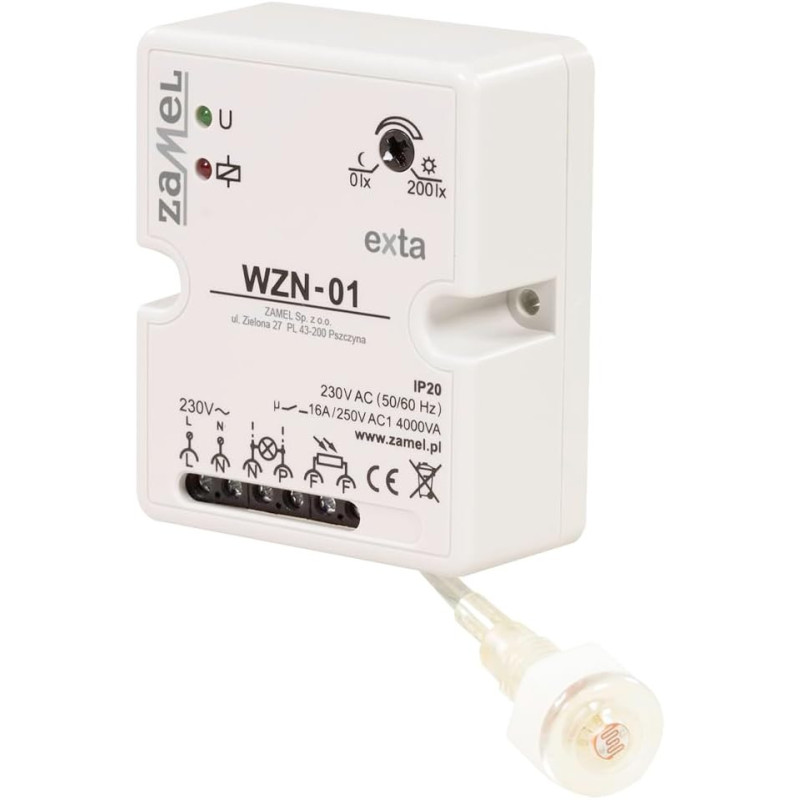 Întrerupător Crepuscular de Perete 230VAC SPST IP20 | Electronic-mag.ro | Componente Electronice