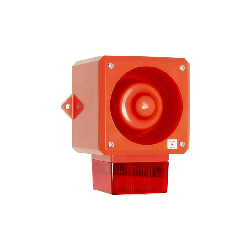 Semnalizator luminos și acustic 24VDC cu sirenă și lumină flash | Electronic-mag.ro | Componente Electronice