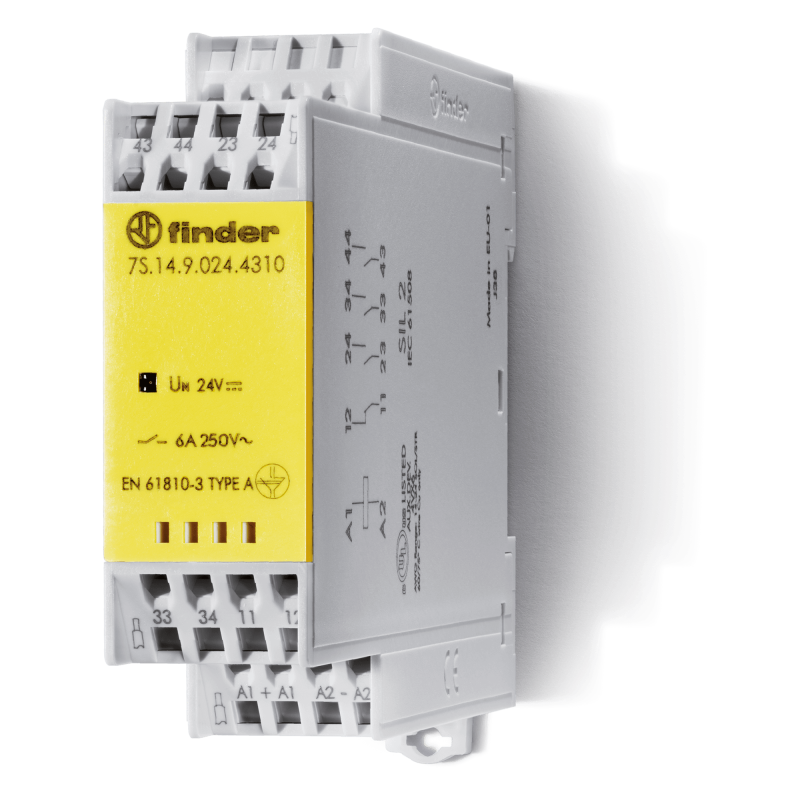 Releu de siguranță 230VAC 4 ieșiri IP20 | Electronic-mag.ro | Componente Electronice