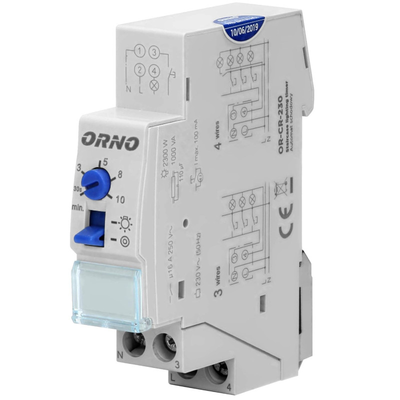 Automat de scară pentru şină DIN 230VAC 16A | Electronic-mag.ro | Componente Electronice