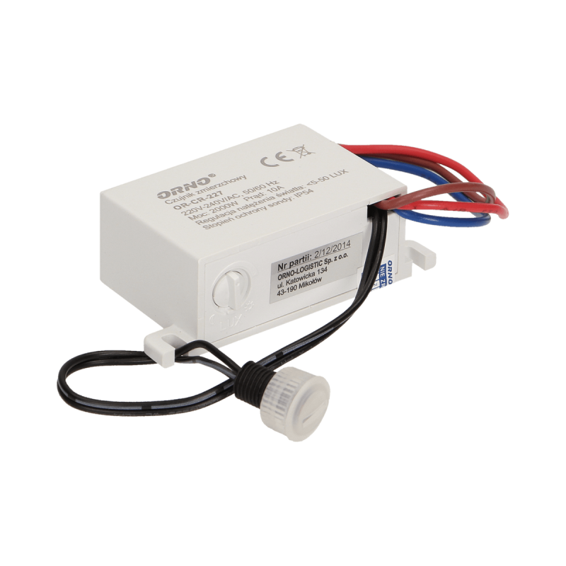 Întrerupător Crepuscular de Perete 230VAC 10A IP54 | Electronic-mag.ro | Componente Electronice