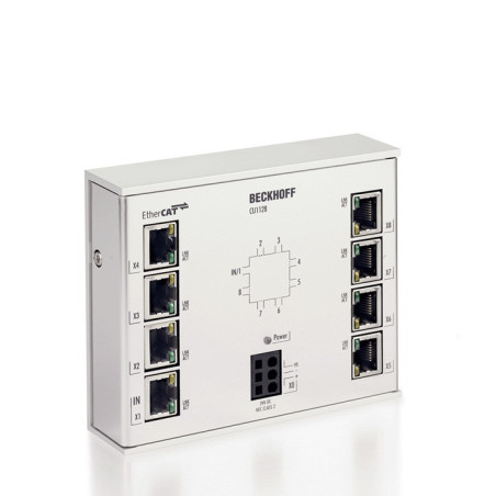 Switch Ethernet cu 8 porturi pentru şină DIN RJ45 IP20 24VDC | Electronic-mag.ro | Componente Electronice
