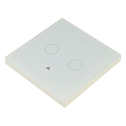 Întrerupător tactil alb dual | Electronic-mag.ro | Componente Electronice