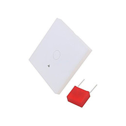 Întrerupător tactil alb 1 buton | Electronic-mag.ro | Componente Electronice