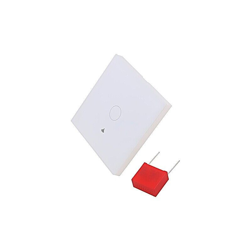 Întrerupător tactil alb 1 buton | Electronic-mag.ro | Componente Electronice