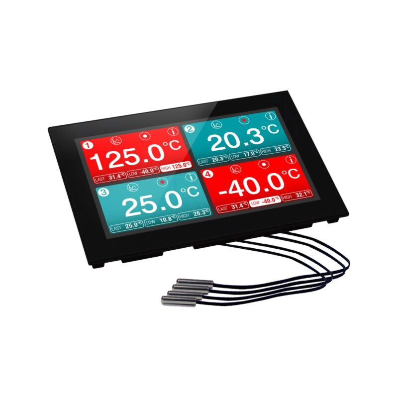 Înregistrator date; temperatură; Afişaj: LCD 7"; ±1°C; Ch: 4 Înregistrator date; temperatură; Afişaj: LCD 7"; ±1°C; Ch: 4