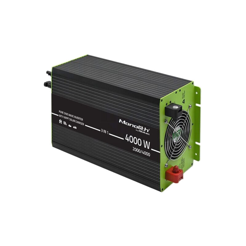 Convertor: DC/AC; 12VDC; 230VAC; 220x420x140mm; Intr: cabluri; 87% Convertor: DC/AC; 12VDC; 230VAC; 220x420x140mm; Intr: cabluri; 87%