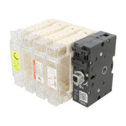 Separator cu fuzibil; pentru şină DIN; 63A; Poli: 4