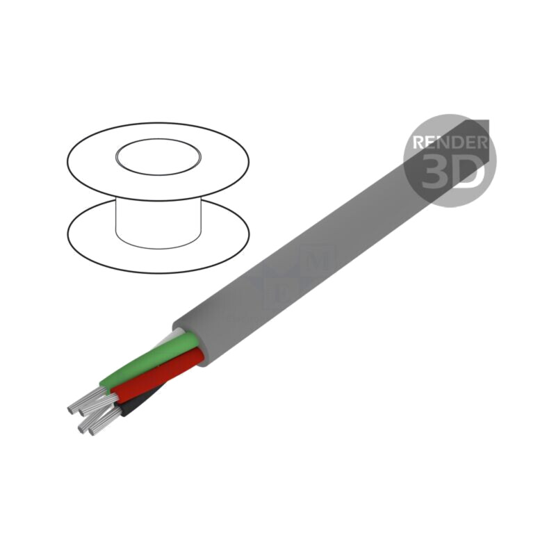 Cablu; Alpha Essential C&C; 4x22AWG; neecranat; 300V; 305m; Cu Cablu; Alpha Essential C&C; 4x22AWG; neecranat; 300V; 305m; Cu