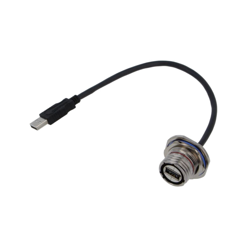 Metallic USB2.0 access point - With self closing cap , black