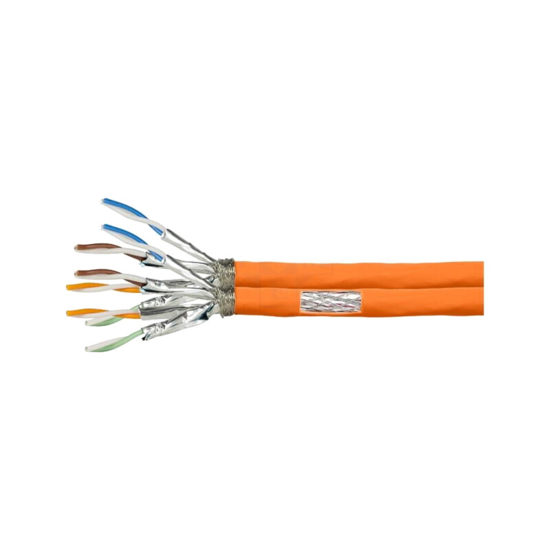 Cablu; S/FTP; 2x4x2x23AWG; 7; sârmă; Cu; LSZH; portocalie; 100m Cablu; S/FTP; 2x4x2x23AWG; 7; sârmă; Cu; LSZH; portocalie; 100m