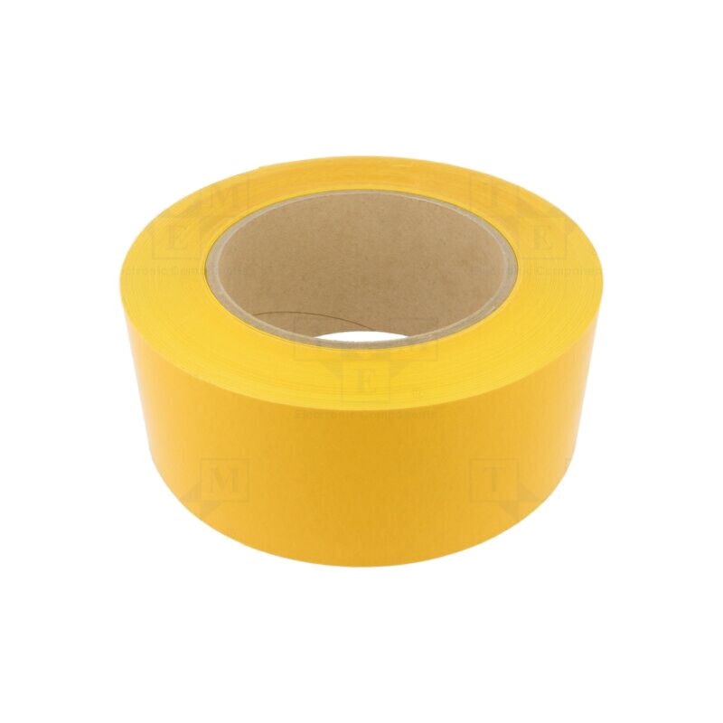 Bandă: de marcare; galbenă; L: 50m; W: 100mm; autoadeziv; PVC Bandă: de marcare; galbenă; L: 50m; W: 100mm; autoadeziv; PVC