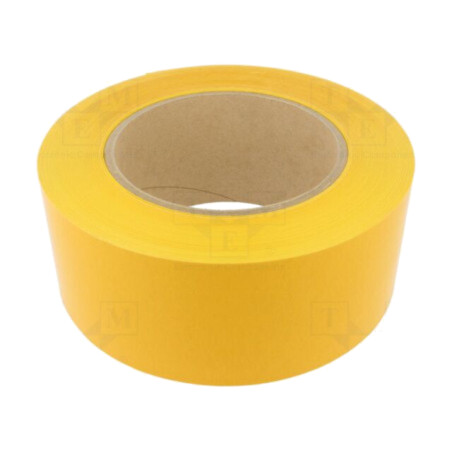 Bandă: de marcare; galbenă; L: 50m; W: 100mm; autoadeziv; PVC