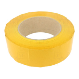 Bandă: de marcare; galbenă; L: 50m; W: 75mm; autoadeziv; PVC