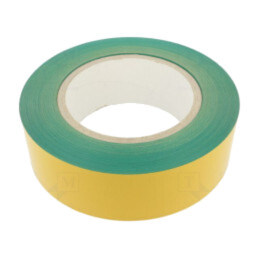 Bandă: de marcare; verde; L: 50m; W: 75mm; autoadeziv; PVC
