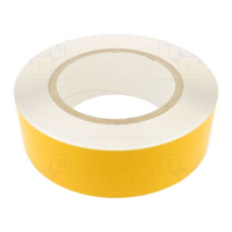 Bandă: de marcare; albă; L: 50m; W: 75mm; autoadeziv; PVC