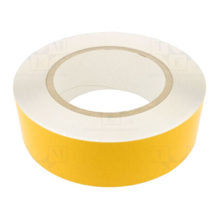 Bandă: de marcare; albă; L: 50m; W: 75mm; autoadeziv; PVC