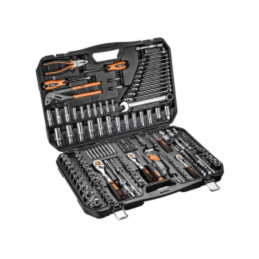 Set chei; 6-puncte,tubulară; Fixare: 1/2",1/4",3/8"; 233buc.