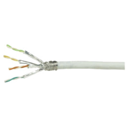 Cablu; S/FTP; 4x2x23AWG; 6; sârmă; CCA; PVC; gri; 305m; Øcablu: 6,7mm