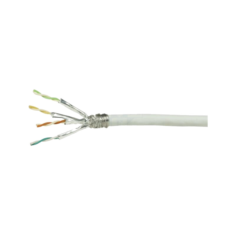 Cablu; S/FTP; 4x2x23AWG; 6; sârmă; CCA; PVC; gri; 305m; Øcablu: 6,7mm Cablu; S/FTP; 4x2x23AWG; 6; sârmă; CCA; PVC; gri; 305m; Øcablu: 6,7mm
