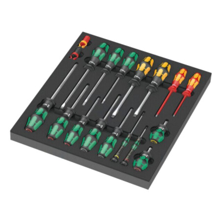 Kit: şurubelniţe; Phillips,Pozidriv®,plată; 18buc.