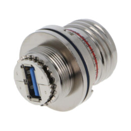 Connector USB 3 Reduced Flange Receptacle  USB A Nickel