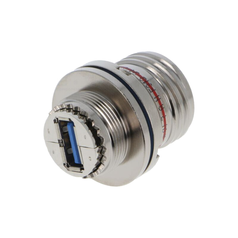 Connector USB 3 Reduced Flange Receptacle  USB A Nickel