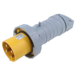 Conector: alimentare AC trifazate; IP&S; 63A; 130V; mufă; tată