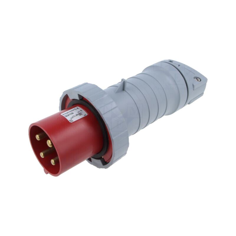Conector: alimentare AC trifazate; IP&S; 63A; 460V; mufă; tată