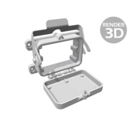 Enclosure for connectors: HDC; size 48B (2 x 24B); Han