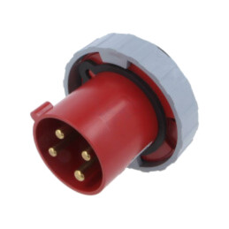 Conector: alimentare AC trifazate; IP&S; 63A; 460V; soclu; tată