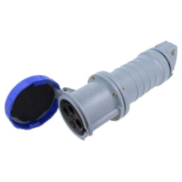 Conector: alimentare AC trifazate; IP&S; 63A; 250V; 250VAC; mufă
