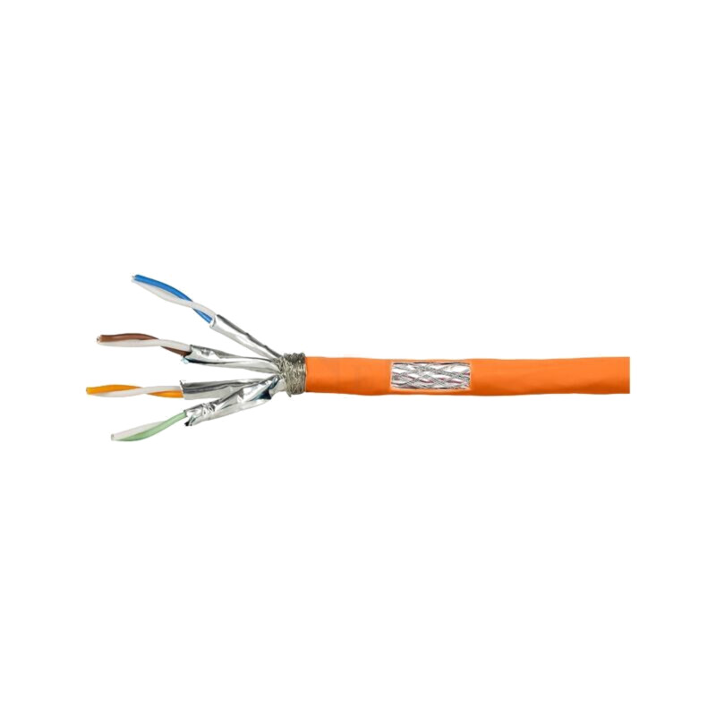 Cablu; S/FTP; 4x2x23AWG; 7; sârmă; OFC; LSZH; portocalie; 100m Cablu; S/FTP; 4x2x23AWG; 7; sârmă; OFC; LSZH; portocalie; 100m