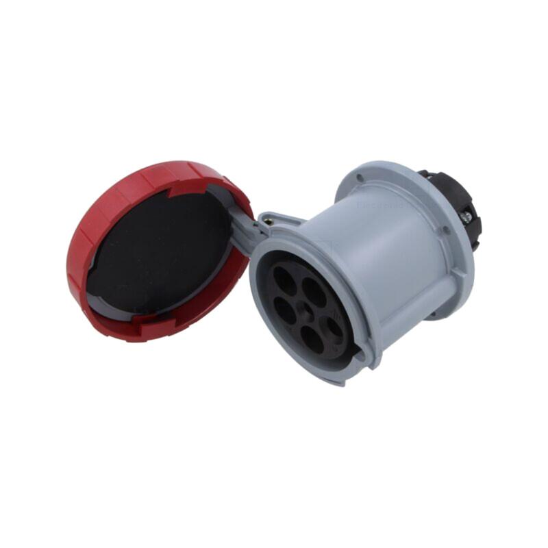 Conector: alimentare AC trifazate; IP&S; 63A; 415V; soclu; mamă