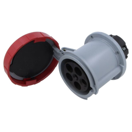 Conector: alimentare AC trifazate; IP&S; 63A; 415V; soclu; mamă