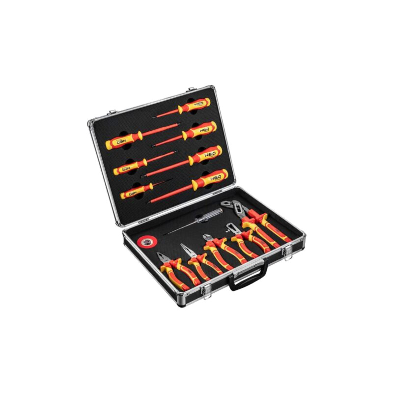 Kit: cleşti, şurubelniţe izolate; pentru electricieni; 1kV Kit: cleşti, şurubelniţe izolate; pentru electricieni; 1kV