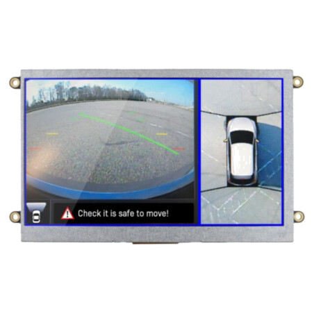 Afişaj: TFT; 7"; 800x480; Ilum: LED; Dim: 180,1x104x14,9mm; RGB