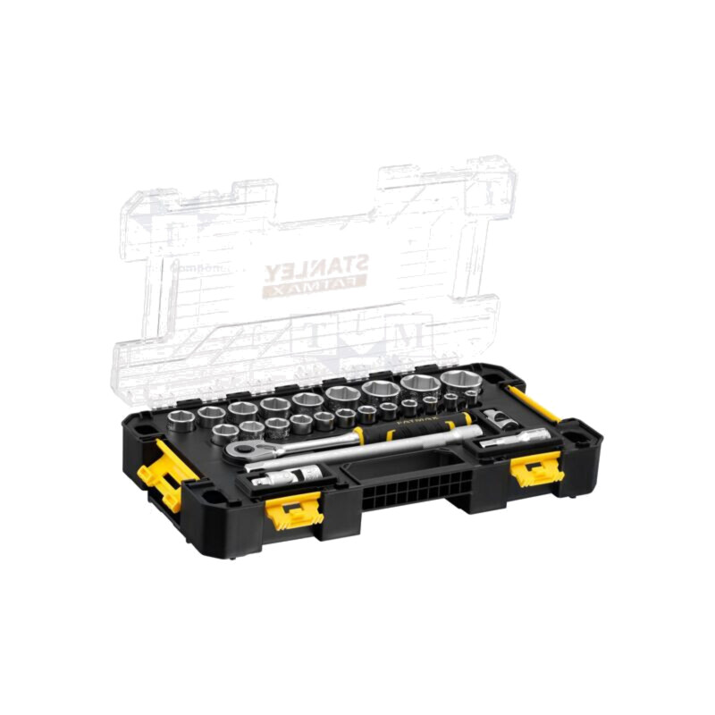 Set chei; 6-puncte,tubulară; Fixare: 1/2"; FATMAX®; 26buc. Set chei; 6-puncte,tubulară; Fixare: 1/2"; FATMAX®; 26buc.