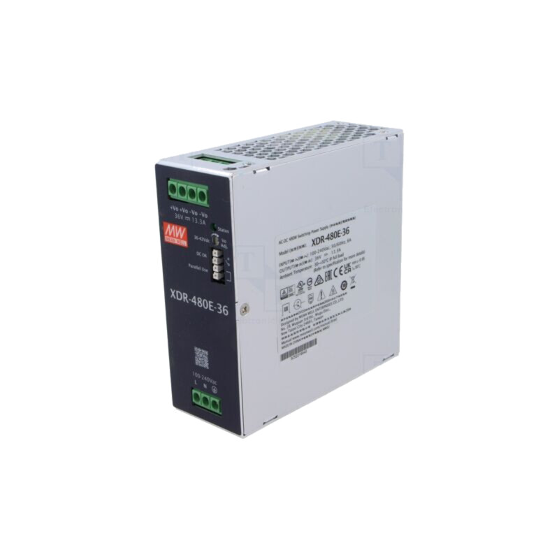 Alimentator: pulsatoriu; pentru şină DIN; 480W; 36VDC; 0÷13,3A Alimentator: pulsatoriu; pentru şină DIN; 480W; 36VDC; 0÷13,3A