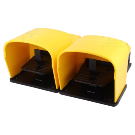 Comutator: de picior; (NC + NO) x2; 6A/250VAC; IP53; galbenă
