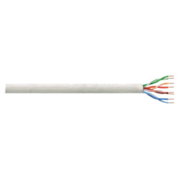 Cablu; U/UTP; 4x2x23AWG; 6; sârmă; CCA; PVC; gri; 305m; Øcablu: 6mm