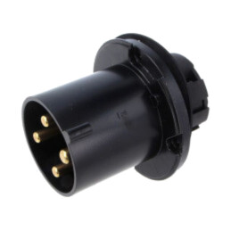 Conector: alimentare AC trifazate; IP&S; 63A; soclu; tată; PIN: 4