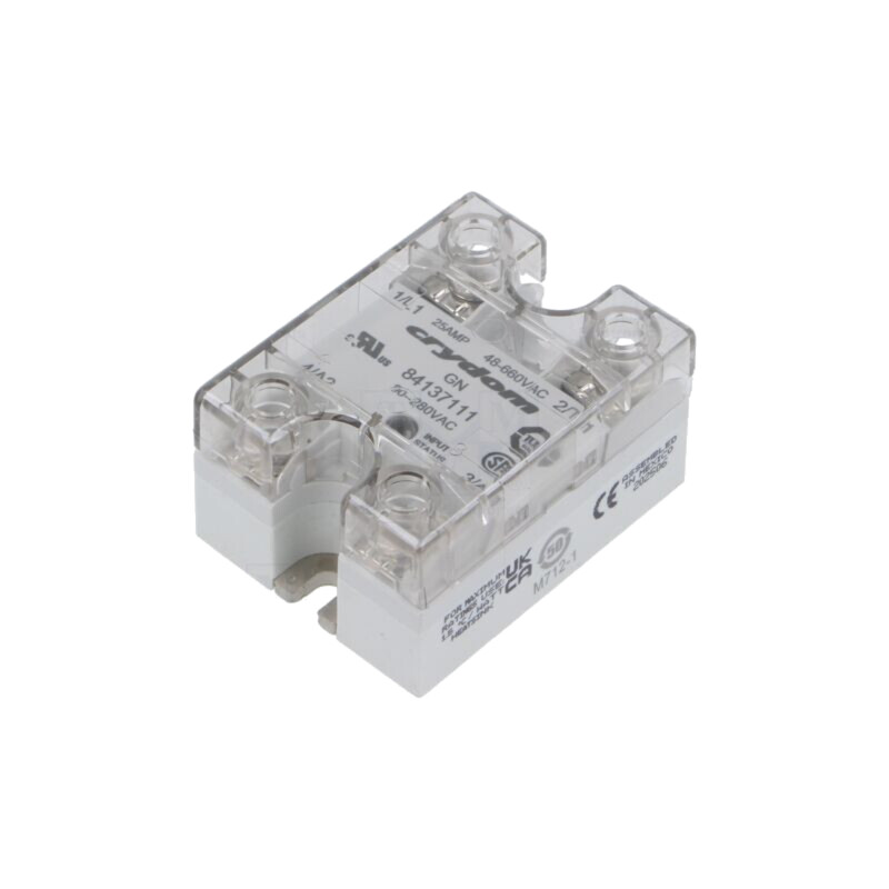 Releu: semiconductor; Ucom: 90÷280VAC; 25A; 48÷660VAC; 1-fazat